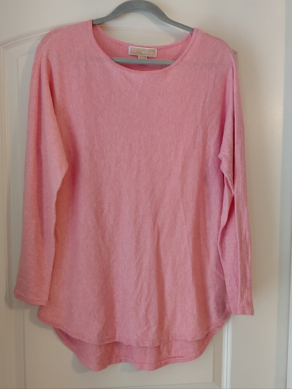 Michael Kors Quiet Luxury Soft Pink Knit Raglan Sweater